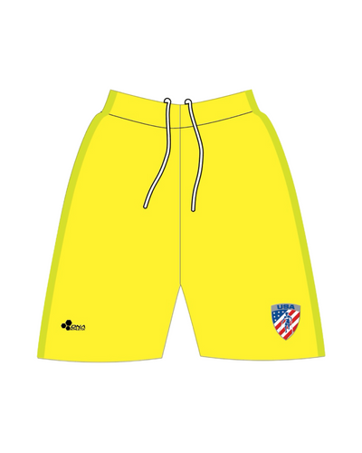 USA AASA WOMENS GOALIE SHORTS (NEON YELLOW)