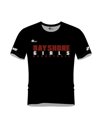 BAY SHORE GIRLS TEXT PERFORMANCE TEE (3 COLORS)