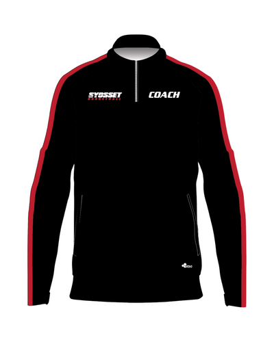 SYOSSET COACH QUARTER ZIP TRACK JACKET PULLOVER (BLACK)