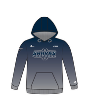 ESM SHARKS FOOTBALL BALL ICON OUTLINE PERFORMANCE HOODIE (2 COLOR)