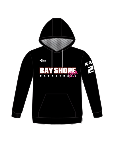 BAY SHORE GIRLS LOGO CURVE TEXT PERFORMANCE HOODIE (3 COLORS)