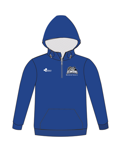 ELWOOD LOGO BASKETBALL ICON 1/4 ZIP PERFORMANCE HOODIE (2 COLOR)