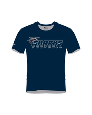 ESM SHARKS FOOTBALL ICON POLYESTER PERFORMANCE TEE (2 COLOR)