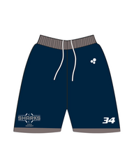 ESM SHARKS HOCKEY STICK CASUAL SHORTS WITH POCKETS (NAVY)