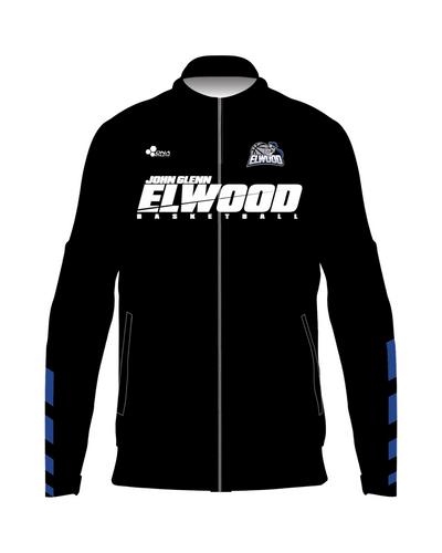 ELWOOD BASKETBALL FULL ZIP TRACK JACKET PULLOVER (BLACK)