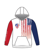 USA AASA FLAG PERFORMANCE HOODIE (RED/WHITE/BLUE)