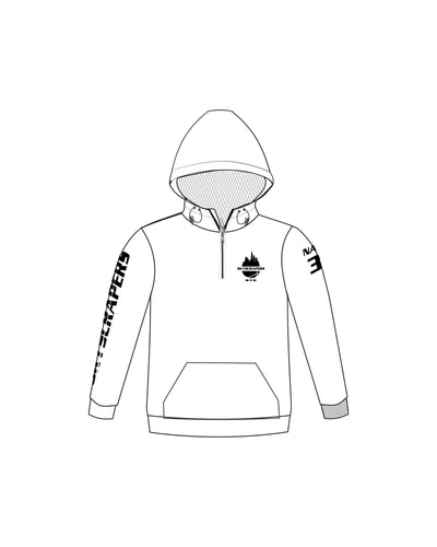 SKYSCRAPERS BALL/CITY LOGO QUARTER ZIP HOODIE