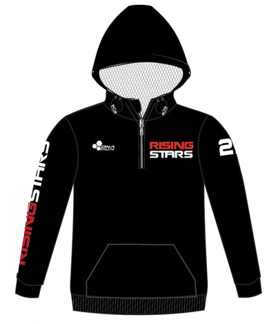RISING STARS TRACK 1/4 ZIP HOODIE (BLACK)