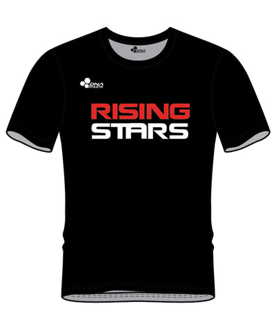 RISING STARS POLYESTER PERFORMANCE TEE (SOLID BLACK)