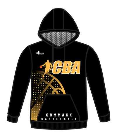 CBA PERFORMANCE BALL LOGO HOODED PULLOVER (BLACK)