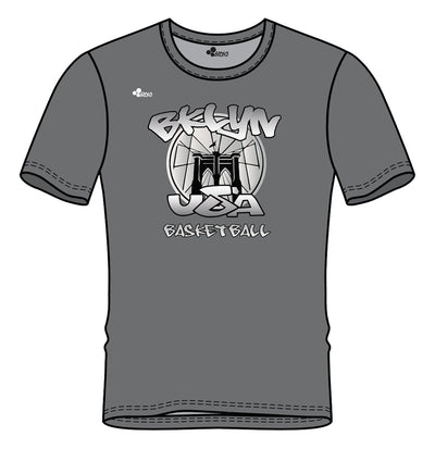 BROOKLYN POLYESTER PERFORMANCE TEE (GRAY)