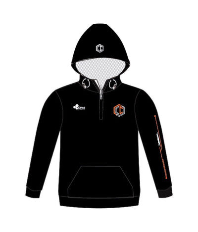 CHEAT CODE 1/4 ZIP HOODIE (BLACK)