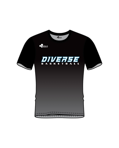 DIVERSE BASKETBALL PERFORMANCE TEE (BLACK/GRAY)
