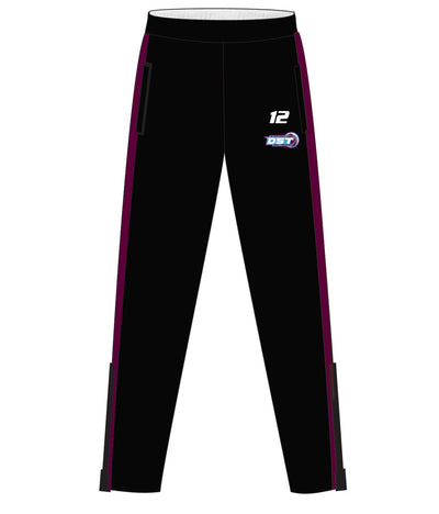 DST TRACK PANTS WITH ZIPPER (BLACK)