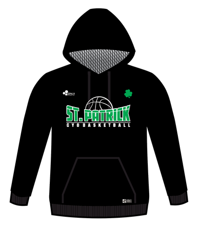 ST. PATRICK PERFORMANCE HOODED PULLOVER (BLACK)
