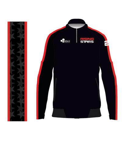 RISING STARS 1/4 TRACK JACKET PULLOVER (BLACK)