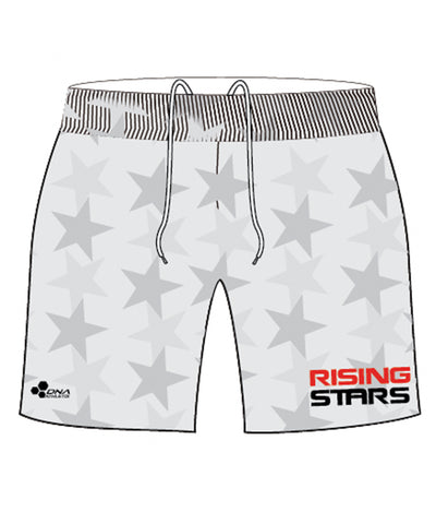 RISING STARS ATHLETIC SHORTS (GRAY STAR PRINT)