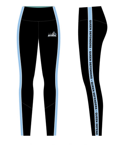 DEFENDERS LEGGINGS (BLACK/CYAN)