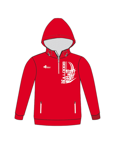 BULLDOGS ICON 1/4 ZIP PERFORMANCE HOODIE (RED)
