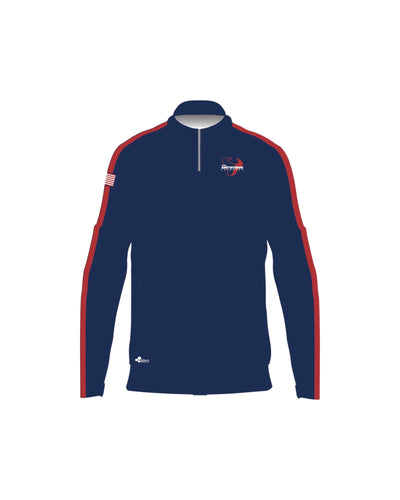 TEAM SMITHTOWN BOARD 1/4 TRACK JACKET PULLOVER (NAVY/RED)