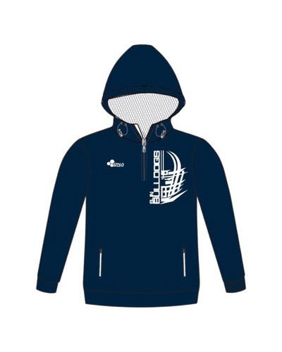 BULLDOGS ICON 1/4 ZIP PERFORMANCE HOODIE (NAVY)