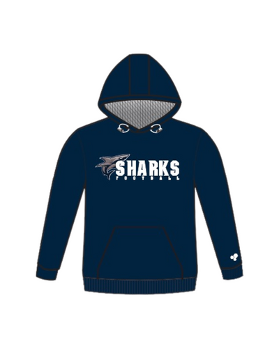 SHARKS LOGO PERFORMANCE HOODIE (NAVY)