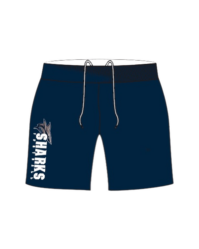 SHARKS SIDE LOGO 4 WAY ATHLETIC SHORTS (NAVY)