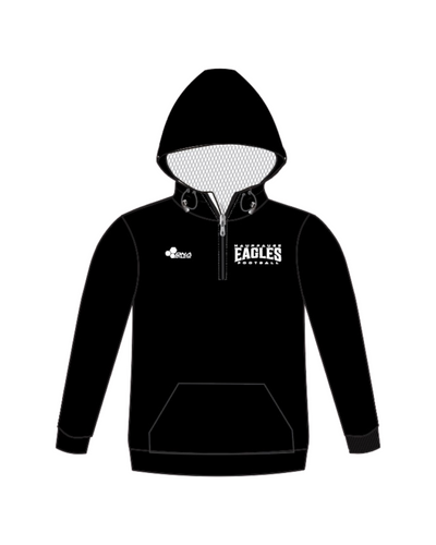 EAGLE 1/4 ZIP ICON PERFORMANCE HOODIE (BLACK/WHITE)