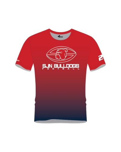 BULLDOGS ICON PERFORMANCE TEE (RED/NAVY GRADIENT)