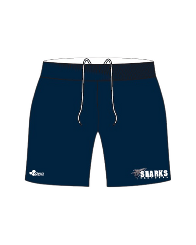 SHARKS LOGO 4 WAY ATHLETIC SHORTS (NAVY)